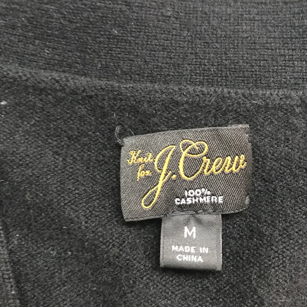 J CREW BLACK CASHMERE CARDIGAN BUTTON V NECK MENS MEDIUM